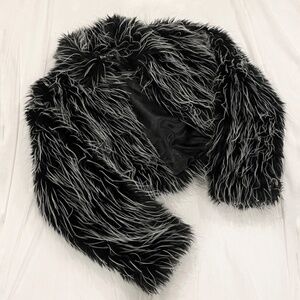 Bebe Cropped Faux Fur Jacket